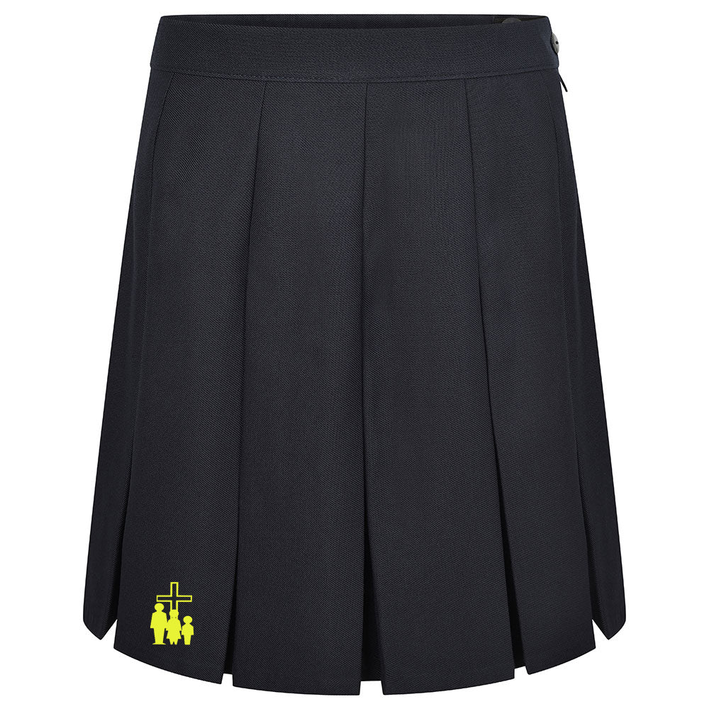 HF Box Pleat Navy Skirt
